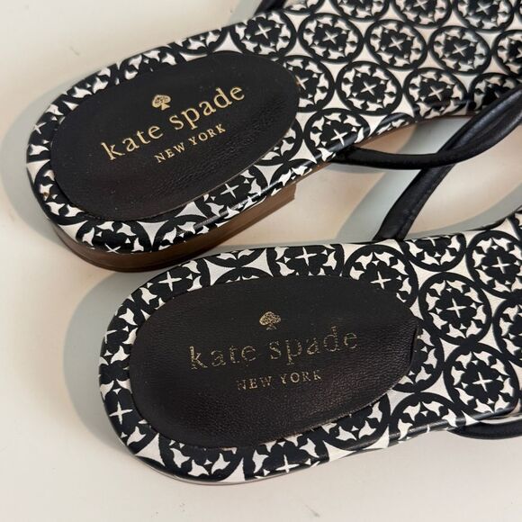 Kate Spade Mystic Bow Leather Thong Sandals 9.5 - Picture 4 of 7